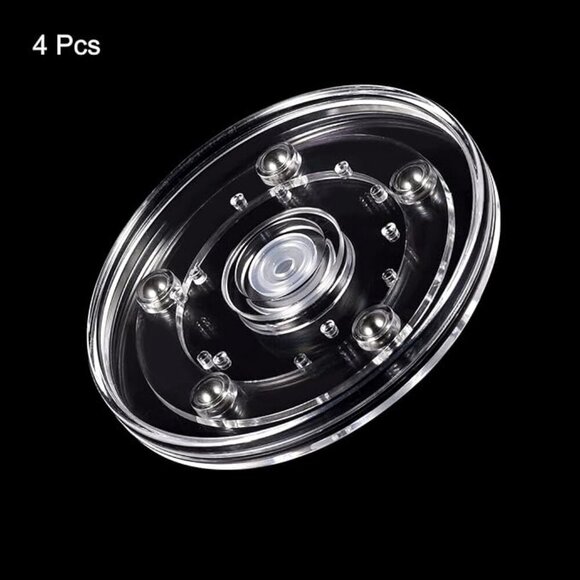 4 inch Clear Rotating Swivel Stand Lazy Susan Turntable Display - Picture 3 of 7